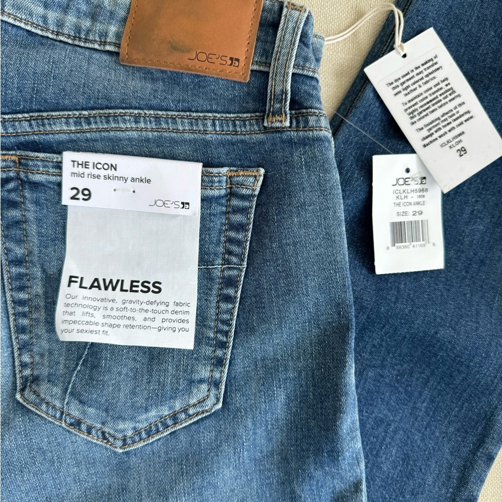 NWT Joe’s The Icon Mid Rise Skinny Ankle Jeans, SZ 29, $179 FLAWLESS Distressed